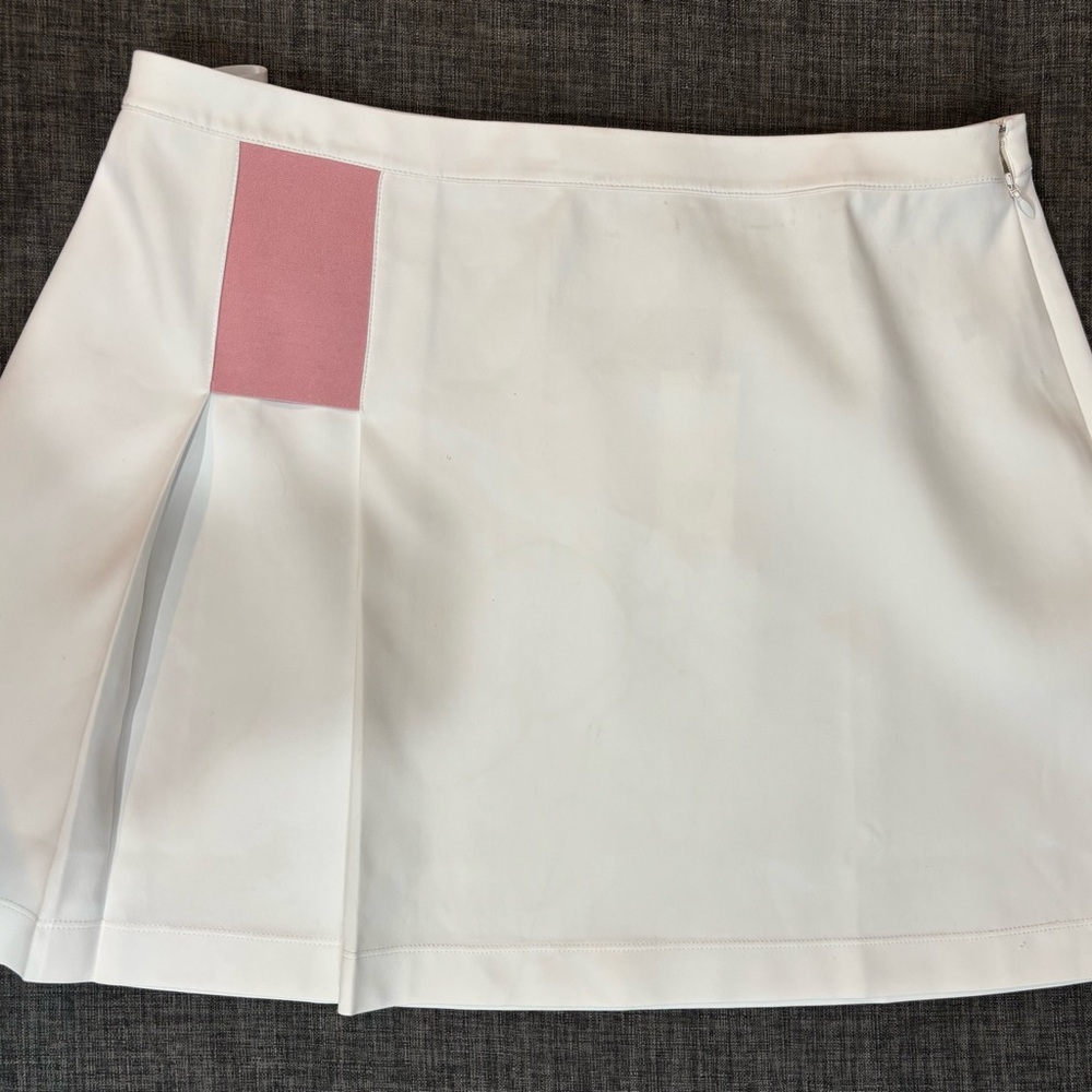 White Skirt with Pink Accent